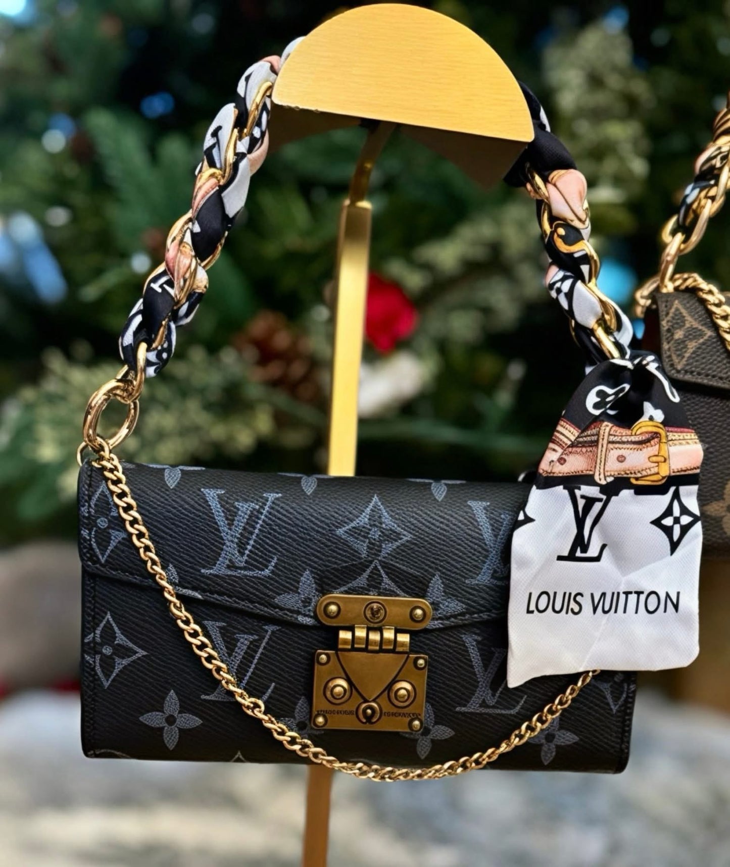 Black LV mini bag case