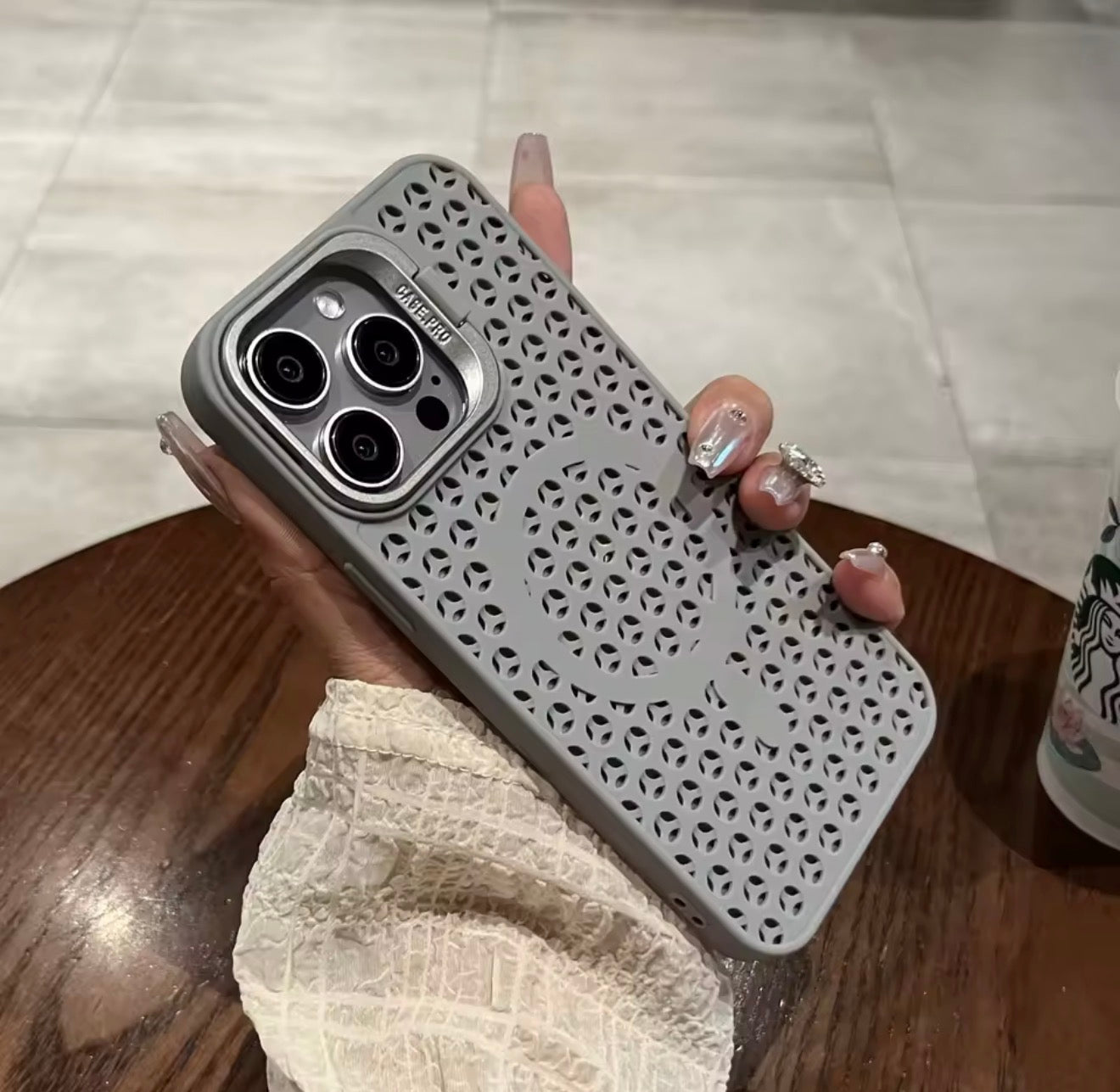 Silicone perforated MagSafe case