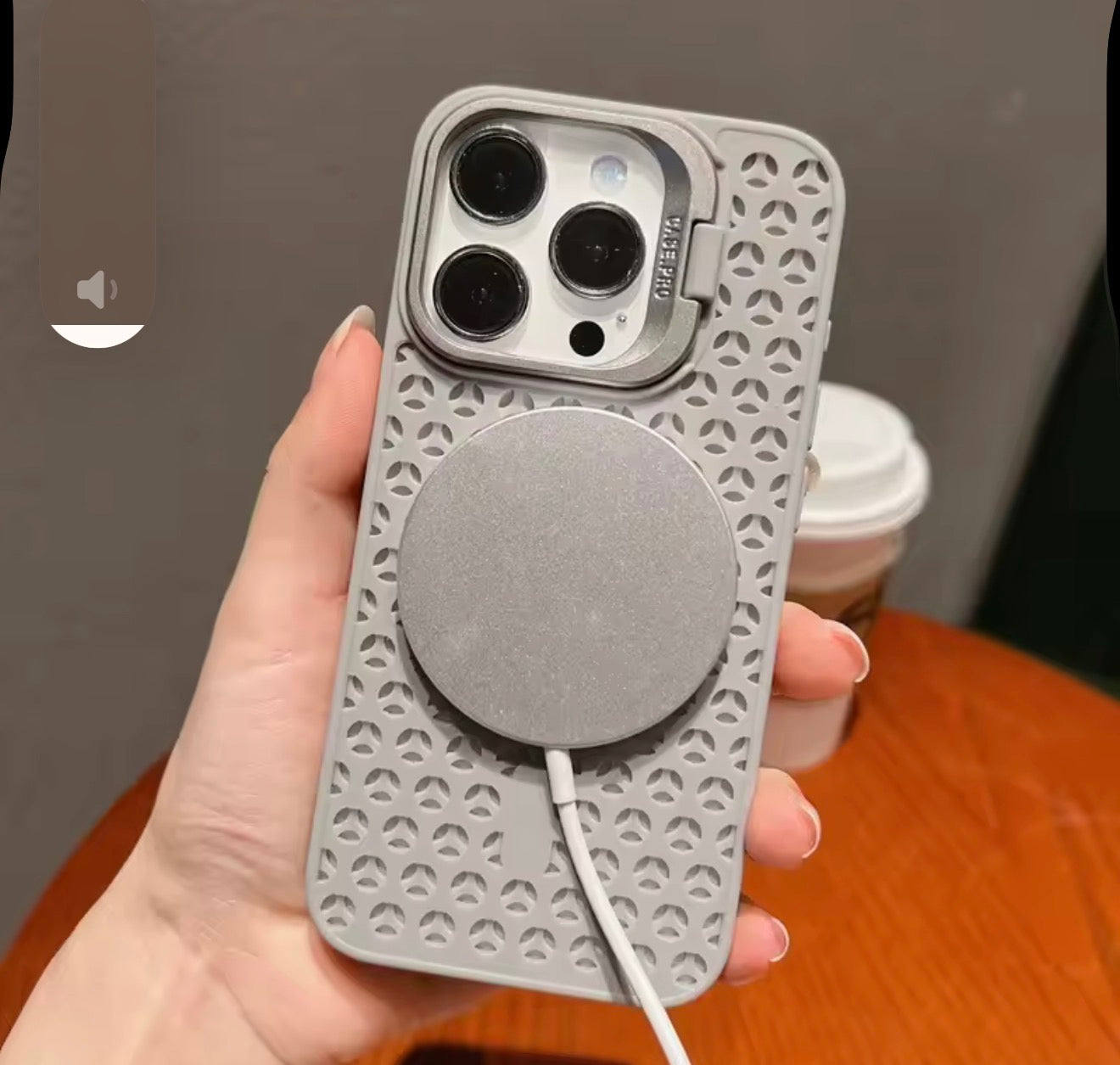 Silicone perforated MagSafe case
