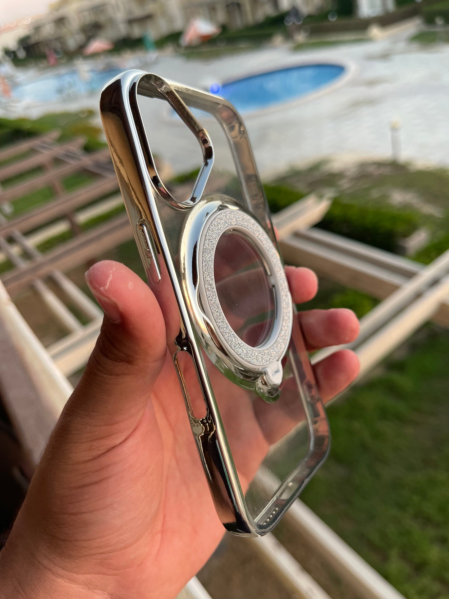 Clear glitter MagSafe