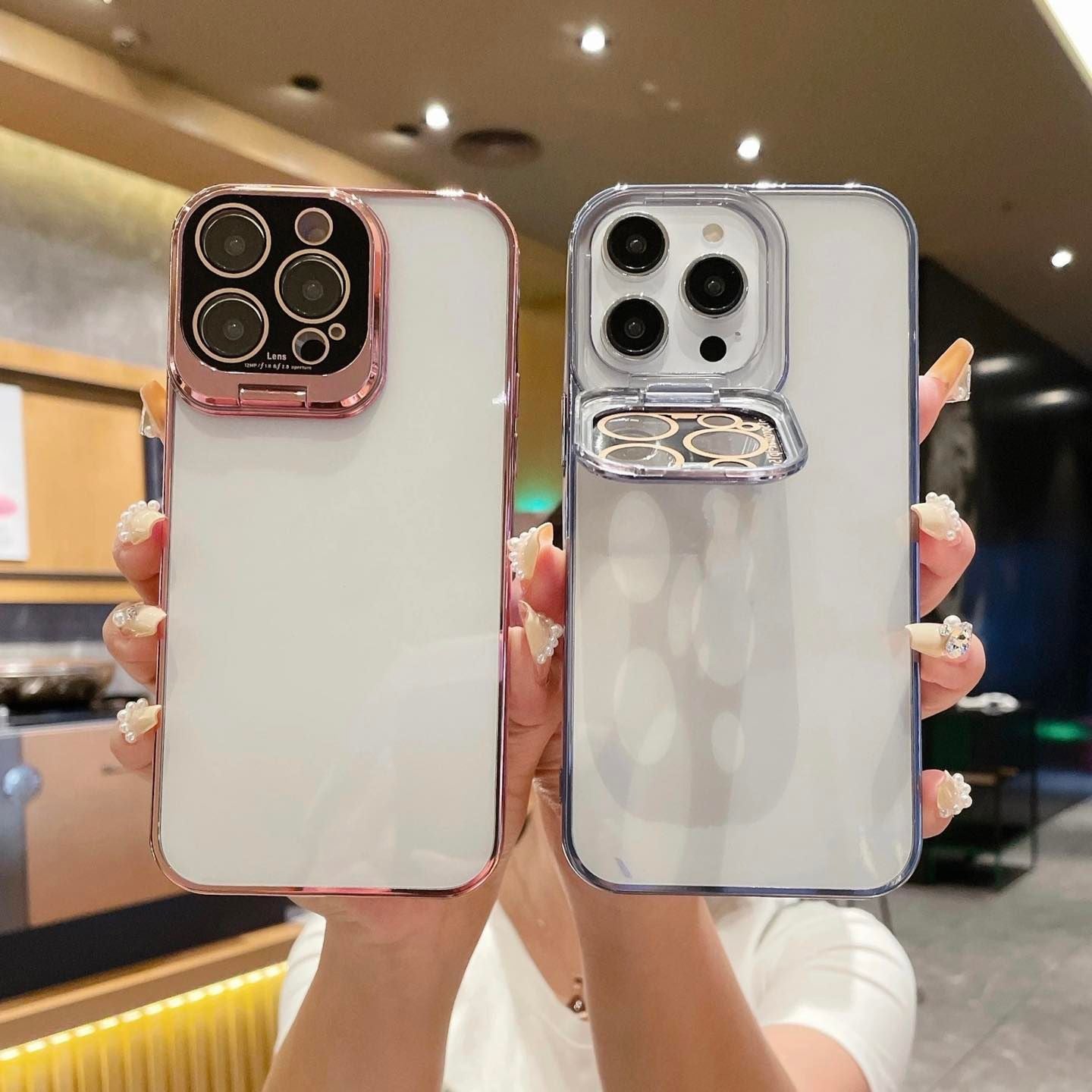 Clear case with stand