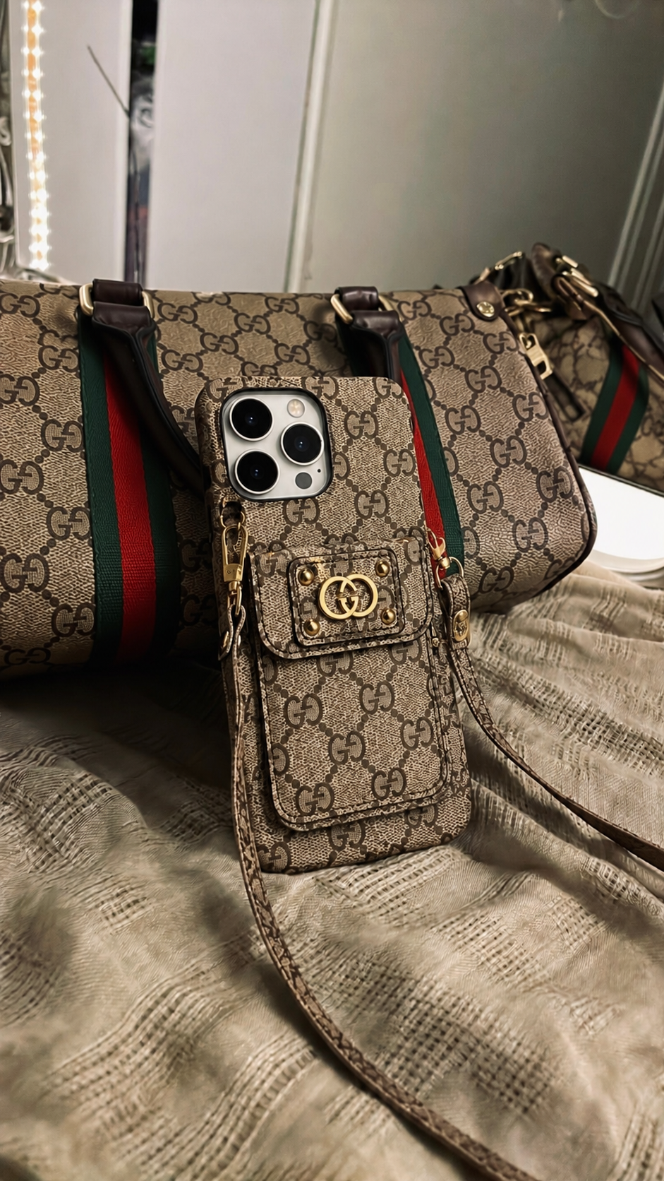 Gucci cross strap