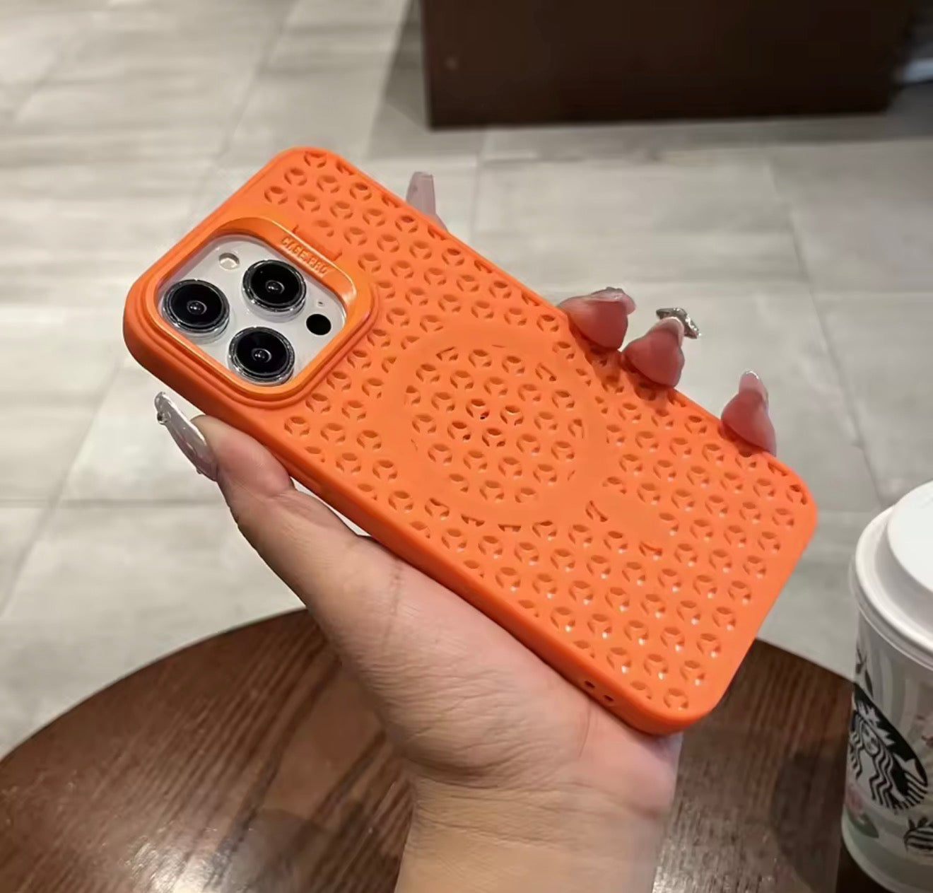 Silicone perforated MagSafe case