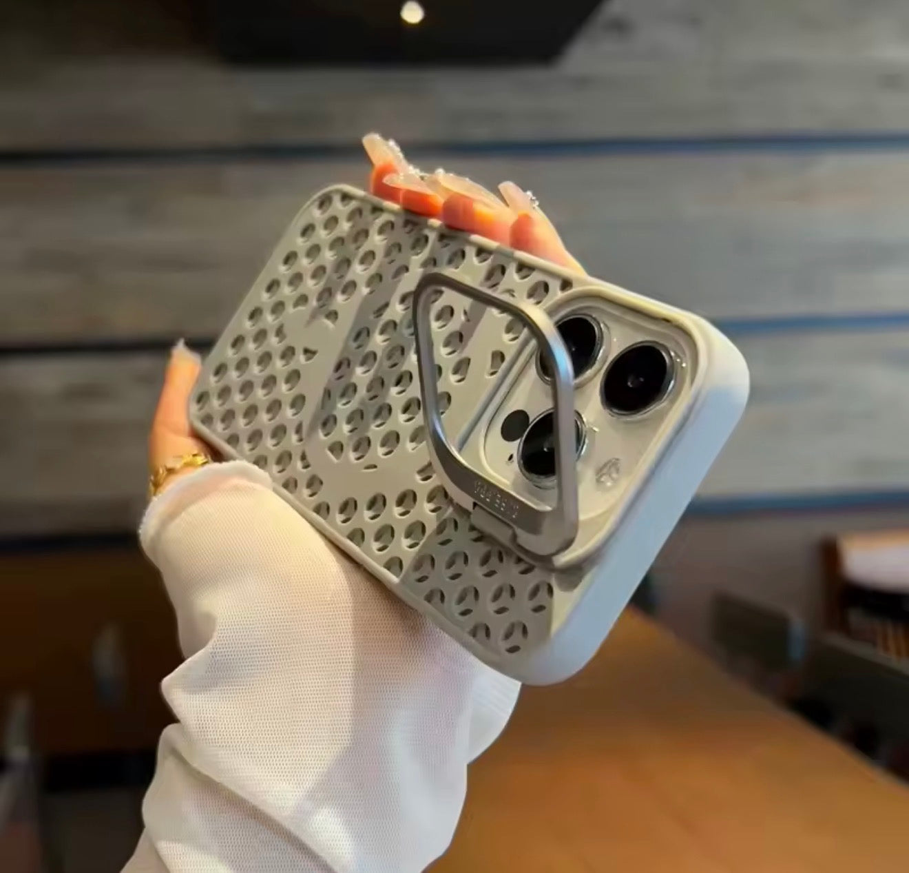 Silicone perforated MagSafe case