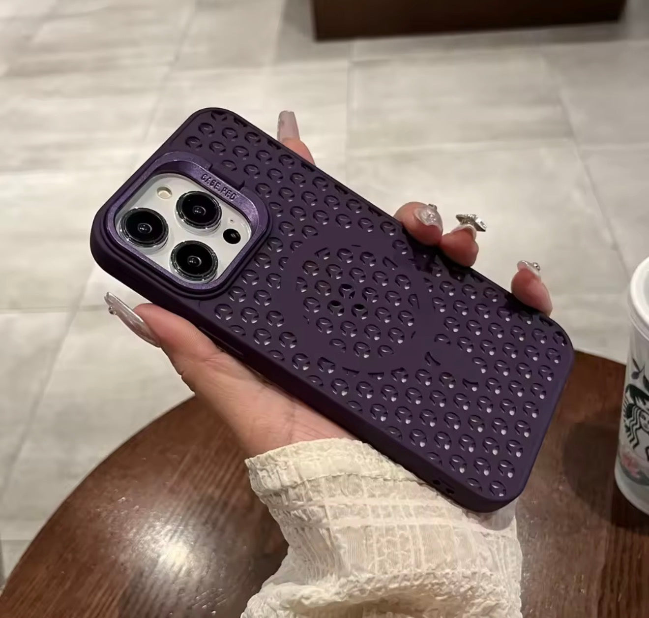 Silicone perforated MagSafe case