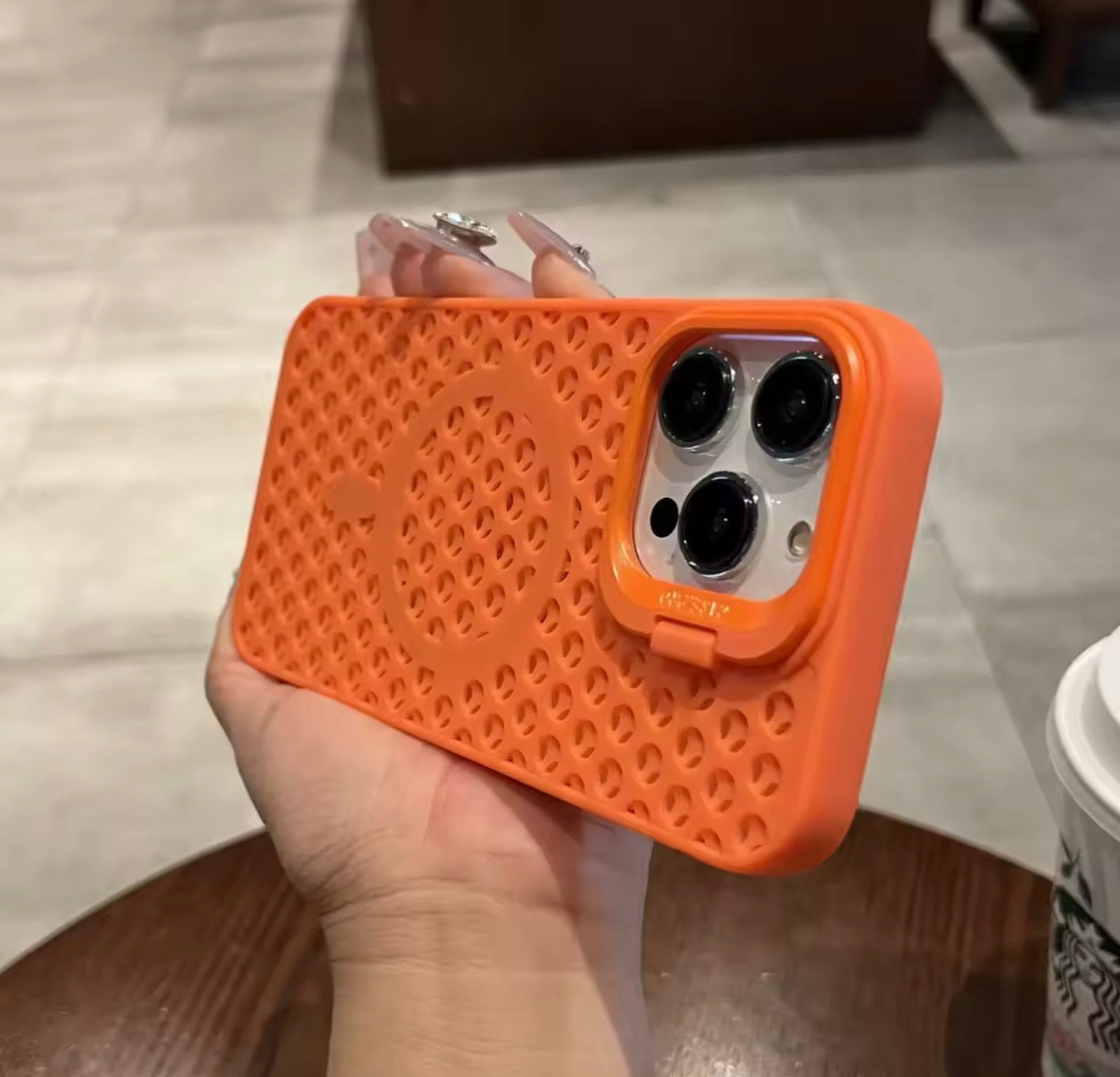Silicone perforated MagSafe case
